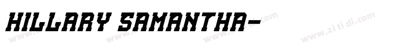 Hillary Samantha字体转换